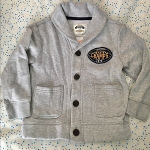 Toddler Football Sweatshirt Cardigan